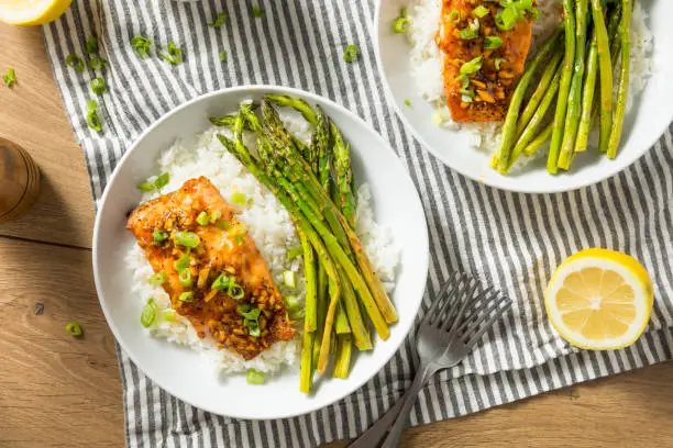 Honey Garlic Salmon Bowls