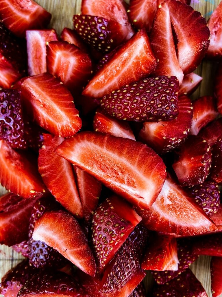 Fresh strawberries for making tanghulu