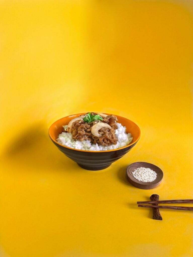 Korean ground beef bowl over white rice